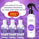 Natural Room Air Freshener Concentrate (3X50 ml)-Makes 3L Liquid (Lavender)