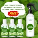 Room Air Freshener Concentrate (3X50 ml)-Makes 3L Liquid (Lemon Bergamot)