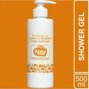 Hotel Logo Branded Bath Gel 500 ml with Dispenser Pump